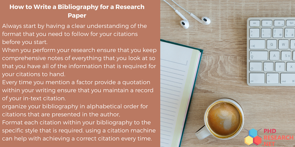 how to write a bibliography for a research paper