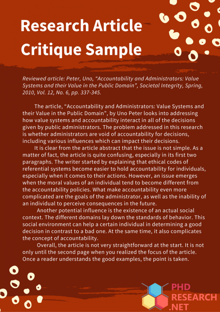 critique dissertation sample